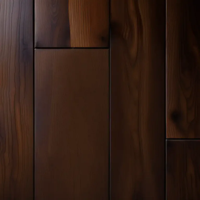 Visual representation of "walnut" - A color that is rich and dark brown, like the shell or wood of a walnut.