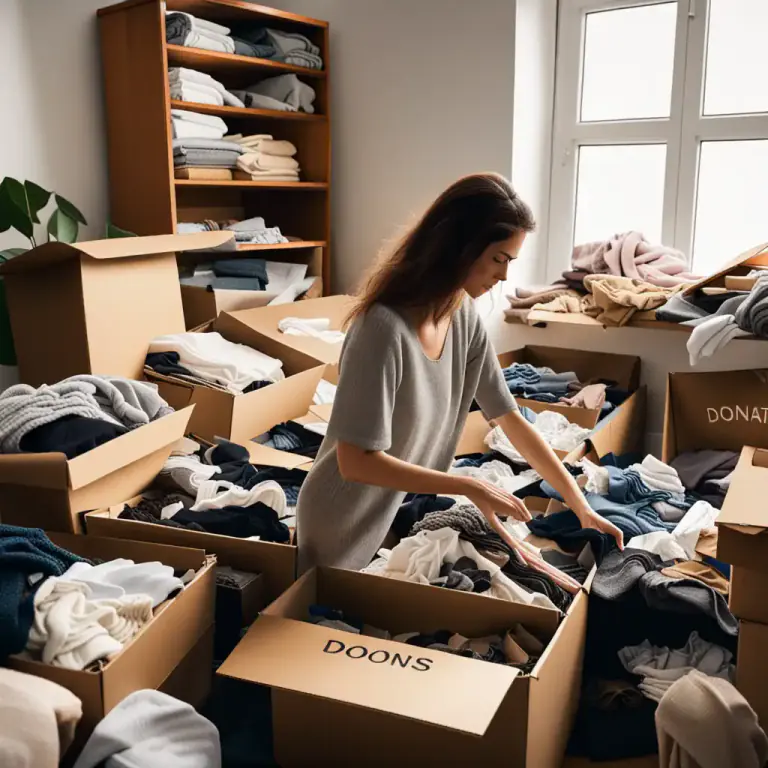 Visual representation of "clear out" - To sell or get rid of old or unwanted items