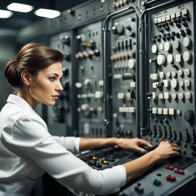 Visual representation of "console" - To control or operate a machine or system