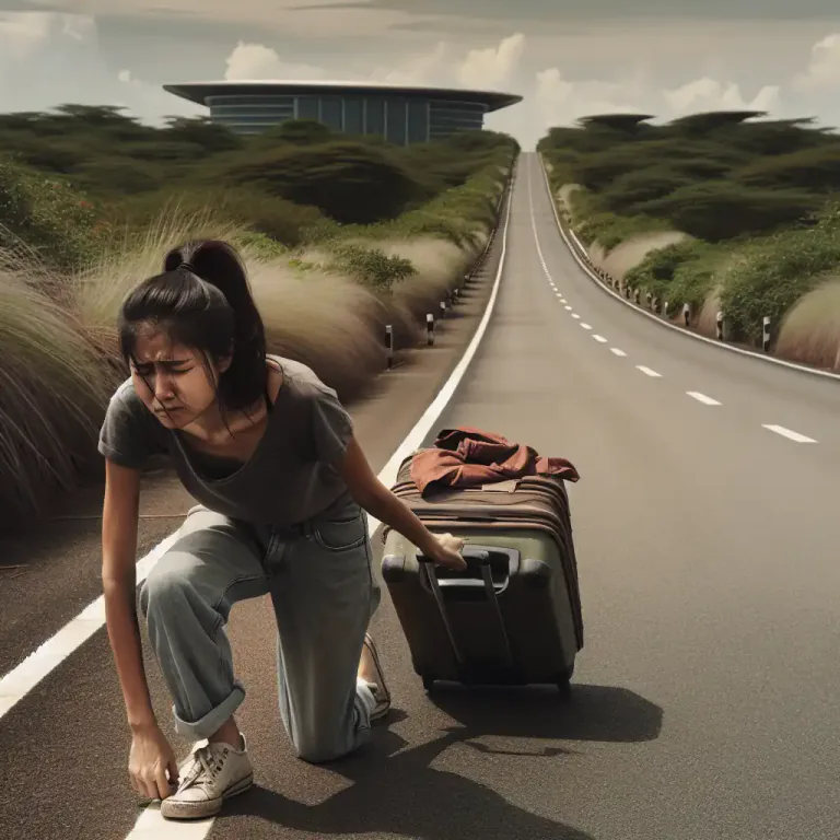 Visual representation of "schlep" - A difficult or tiresome journey