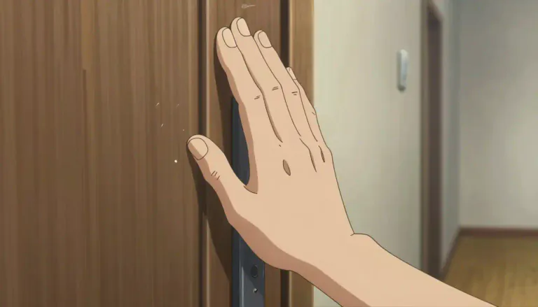 Visual representation of "knock" - To hit something or someone with your hand or an object