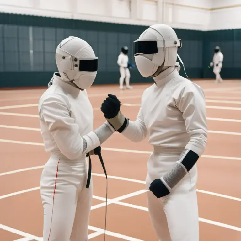 Visual representation of "piste" - In fencing, the area where the combat takes place.