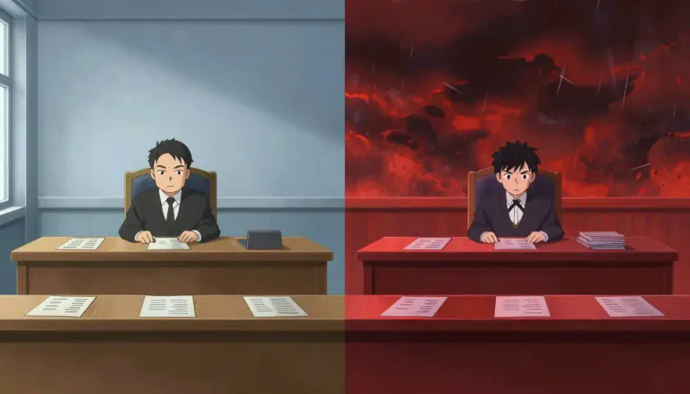Visual representation of "distinction" - A difference or contrast between similar things or people