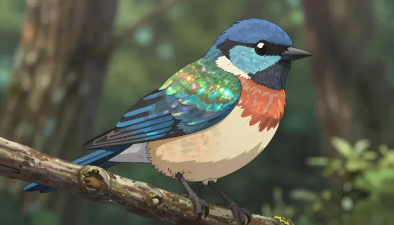 Visual representation of "iridescence" - The property of having shimmering, rainbow-like colors
