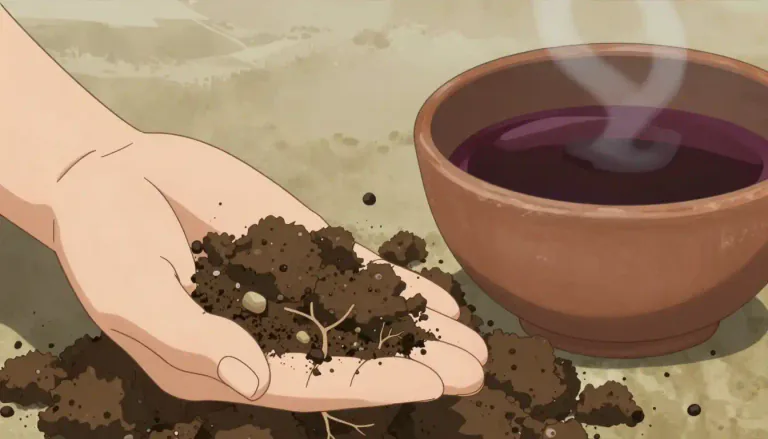 Visual representation of "earthy" - Similar to soil in color, smell, or taste