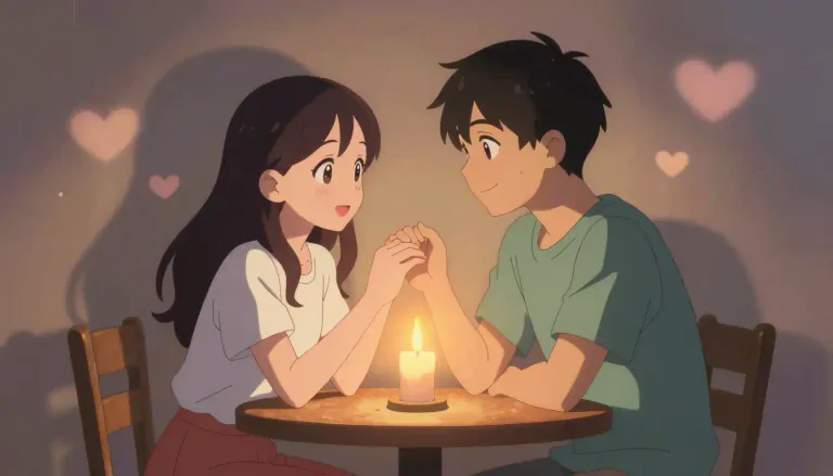 Visual representation of "romantic" - Connected to love or a close loving relationship