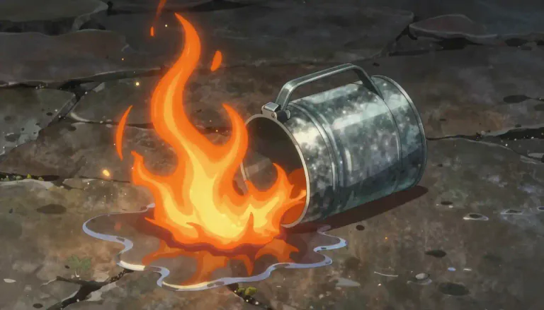 Visual representation of "combustible" - A material that can easily catch fire