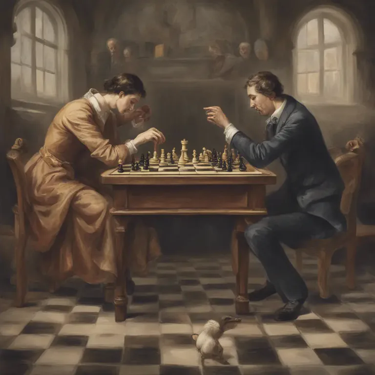 Visual representation of "get the better of somebody/something" - To defeat or gain an advantage over someone or something.