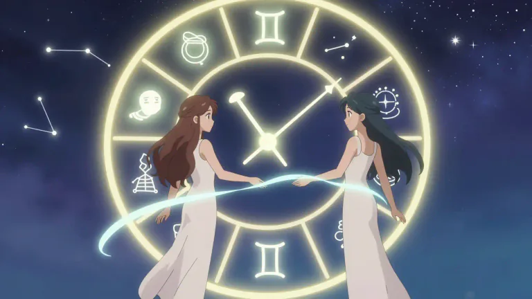 Visual representation of "gemini" - The third astrological sign in the zodiac.
