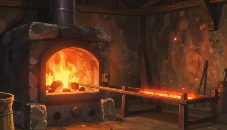 Visual representation of "furnace" - A structure for heating things, often for making metal or glass