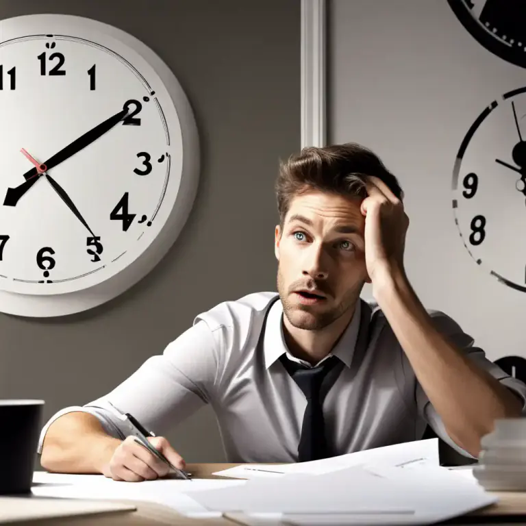 Visual representation of "in a hurry to do something" - To do something quickly because you have limited time