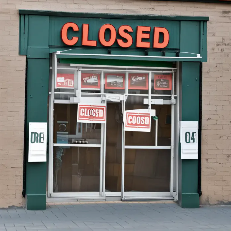 Visual representation of "shutter" - To close something, especially for a period of time or permanently. Often used to refer to businesses.