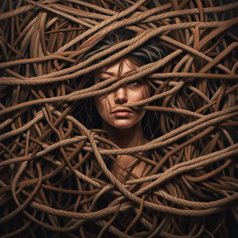 Visual representation of "sticky" - Difficult or uncomfortable situation.