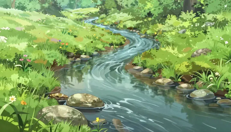 Visual representation of "stream" - A small, narrow river