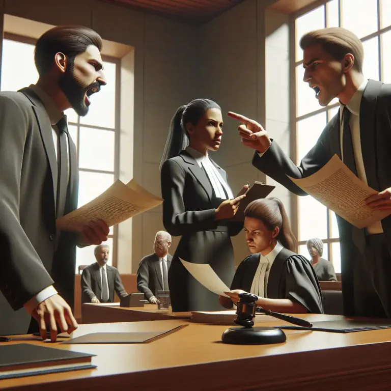 Visual representation of "adversarial" - relating to a legal system where lawyers of each side try to win