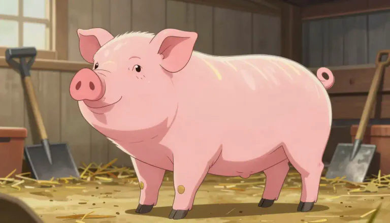 Visual representation of "porcine" - Related or similar to pigs.