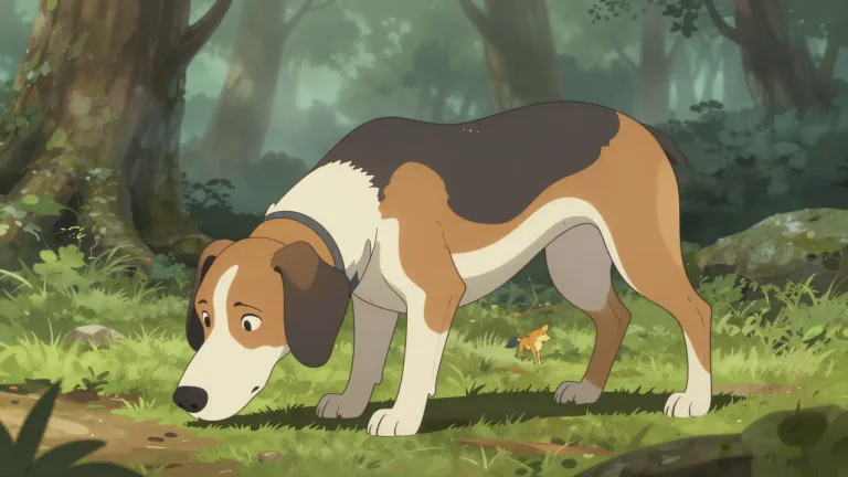 Visual representation of "foxhound" - A type of dog breed that is typically used for hunting foxes.