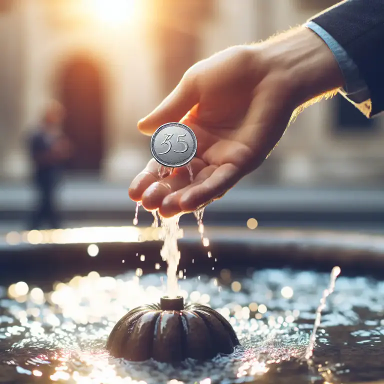 Visual representation of "piece" - A coin of a particular value