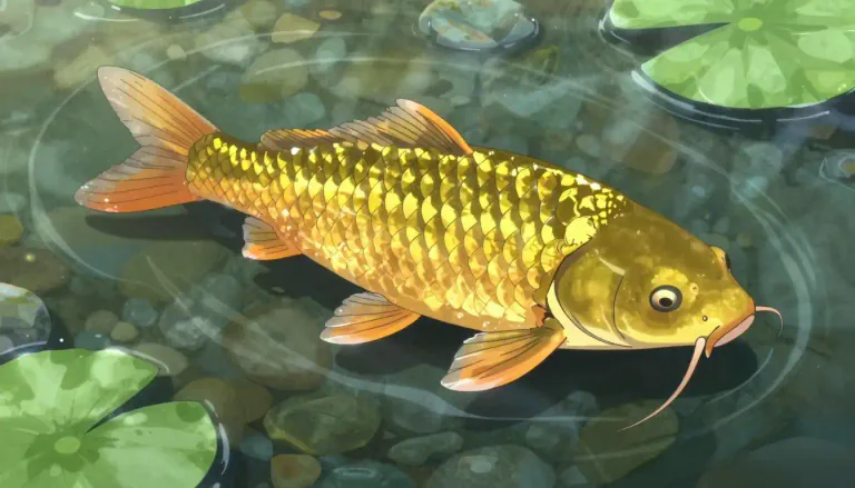 Visual representation of "carp" - A type of fish that is often kept in ponds or caught for food.
