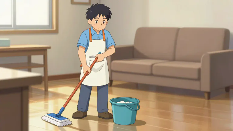 Visual representation of "char" - A person who cleans houses as a job.