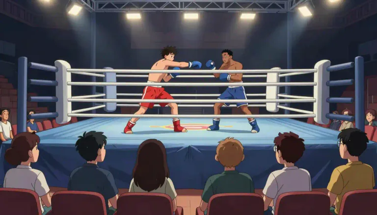 Visual representation of "ringside" - A place that is closest to the action, originally the seats just around a boxing ring.