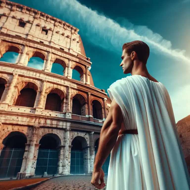 Visual representation of "ancient" - A person who lived in ancient times.