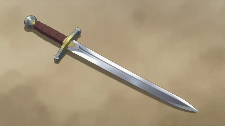 Visual representation of "sword" - A weapon with a long metal blade and a handle.