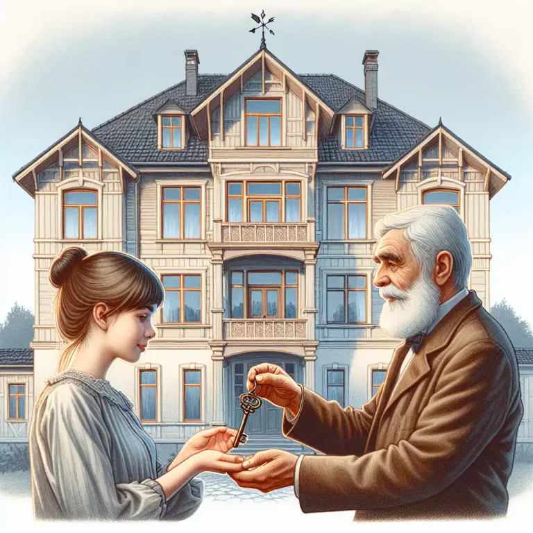 Visual representation of "leave" - To give or bequeath through a will after one's death