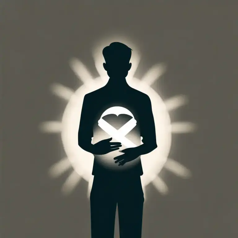 Visual representation of "on your honour" - An assurance of truthful or authentic behavior based on one's personal respect for oneself and for others.