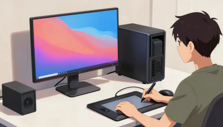 Visual representation of "workstation" - A workstation is a computer designed for technical or professional use, often more powerful than a personal computer.