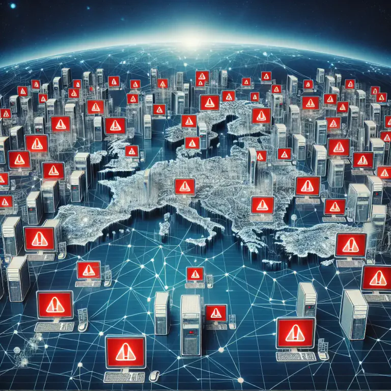 Visual representation of "ubiquity" - The condition of being everywhere, especially in various parts of a system or structure at once