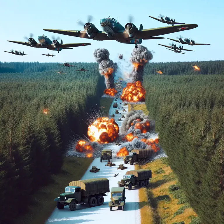 Visual representation of "interdict" - To cut off or obstruct a line of supply by firepower
