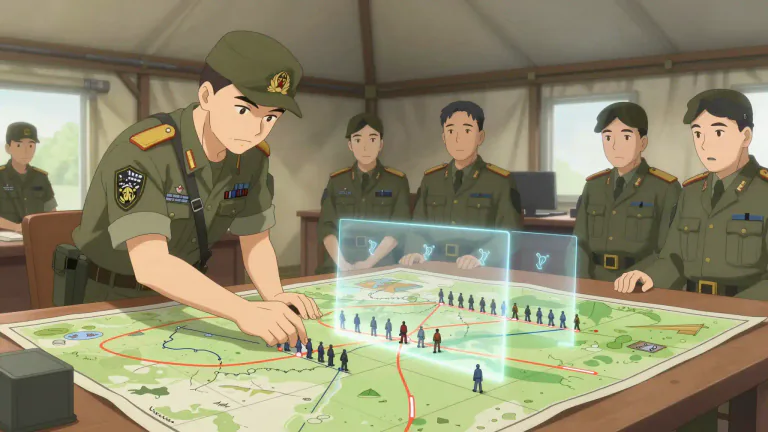 Visual representation of "tactician" - A person who uses a carefully planned strategy to achieve a specific end