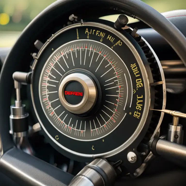 Visual representation of "differential" - A device in a vehicle that splits the engine's torque two ways, allowing each output to spin at a different speed.