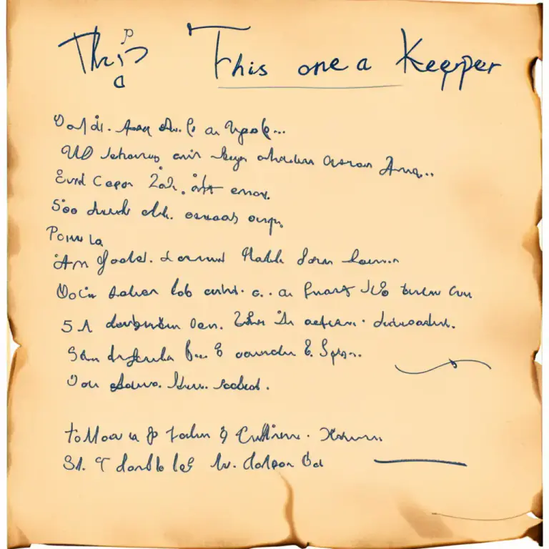 Visual representation of "keeper" - A good or suitable thing or person worth keeping.