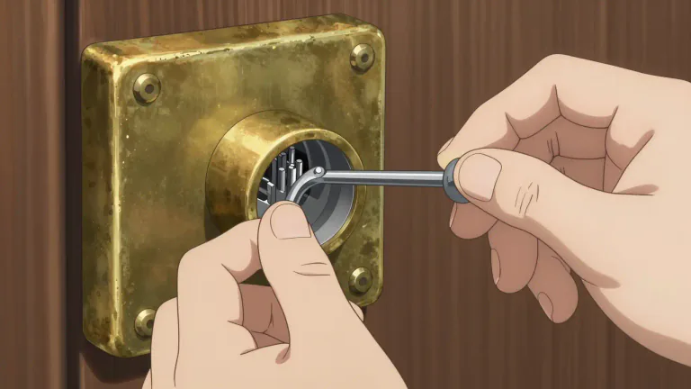 Visual representation of "lockpick" - A tool used for opening locks without keys by manipulating the mechanism inside.