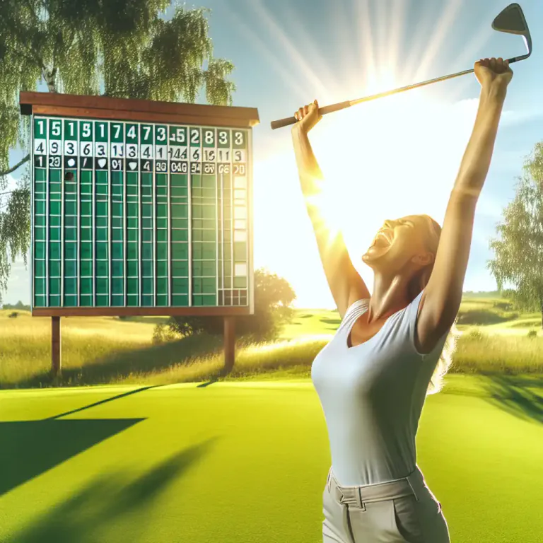 Visual representation of "subpar" - Below par in golf, a score that is less than the par for a hole or course