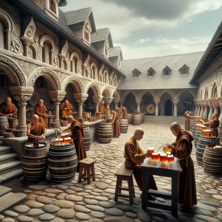 Visual representation of "trappist" - A type of beer brewed by Trappist monks.