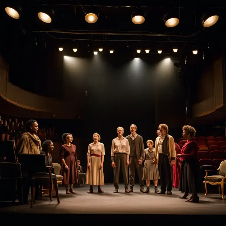 Visual representation of "upstage" - In or into the part of the stage away from the audience.