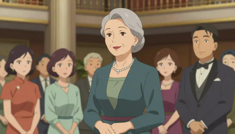 Visual representation of "matron" - An older married woman who is respected in society.