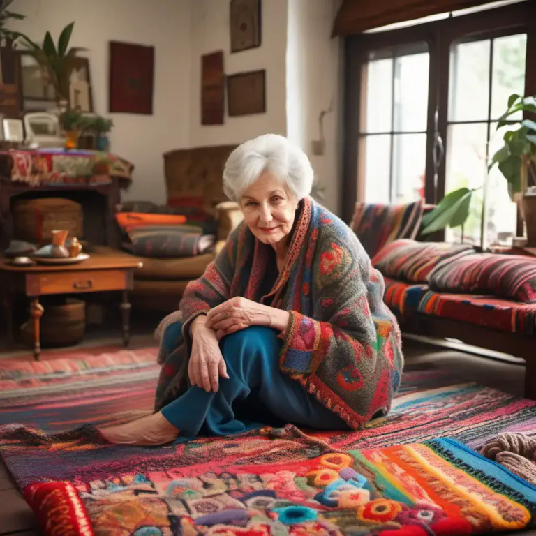 Visual representation of "hooker" - A person who hooks rugs