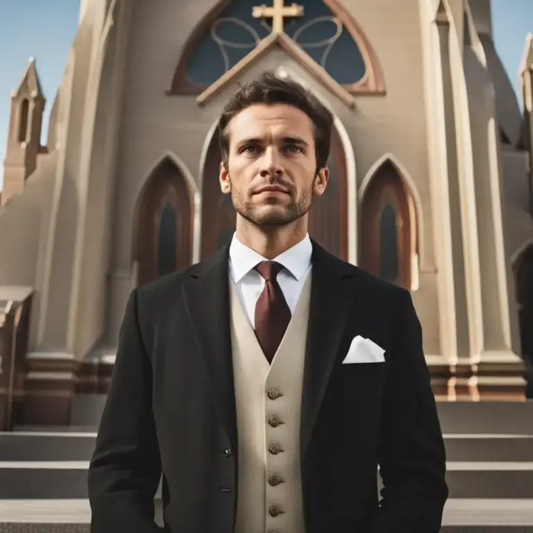 Visual representation of "churchy" - Relating to the church, overly religious or spiritual, or looking like a church.