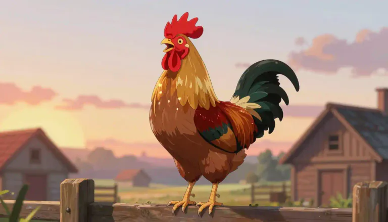 Visual representation of "chanticleer" - A proud rooster, often personified in literature and folklore.
