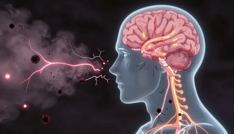 Visual representation of "neurotoxin" - A neurotoxin is a toxin that acts on the nervous system, leading to disruption or damage to nerve cells or the transmission of nerve impulses.