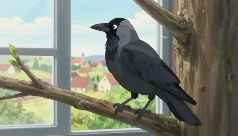 Visual representation of "jackdaw" - A small crow that is often found in Europe and Asia.