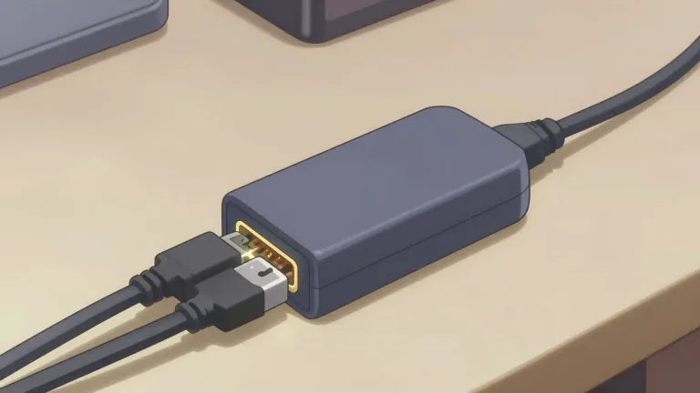 Visual representation of "dongle" - A term sometimes used to describe any connecting device that serves a specific purpose.