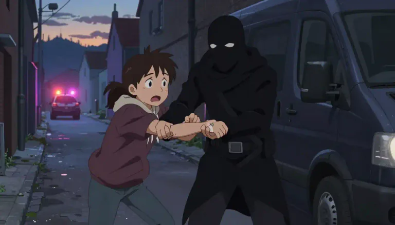 Visual representation of "kidnapper" - A person who illegally takes someone away by force, often to get money in return for freeing them.