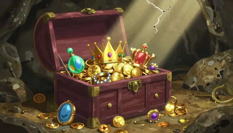 Visual representation of "trove" - A collection of valuable items or treasures, often discovered by chance.