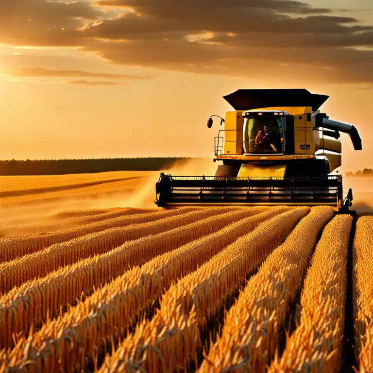 Visual representation of "harvest" - To collect crops from the fields