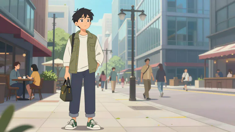 Visual representation of "urbanite" - A person who lives in a city, especially someone who is familiar with or enthusiastic about the lifestyles and culture of urban areas.